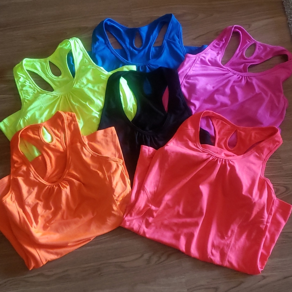 Danskin Built in Bra Workout Tank Lot of 6
